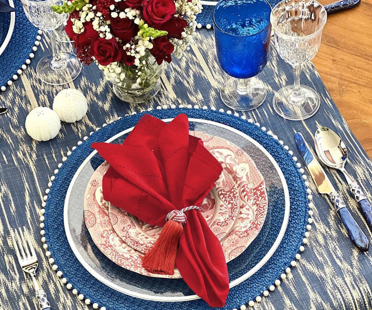 Cotton Dinner Napkins - Hemstitched Cloth Napkins
