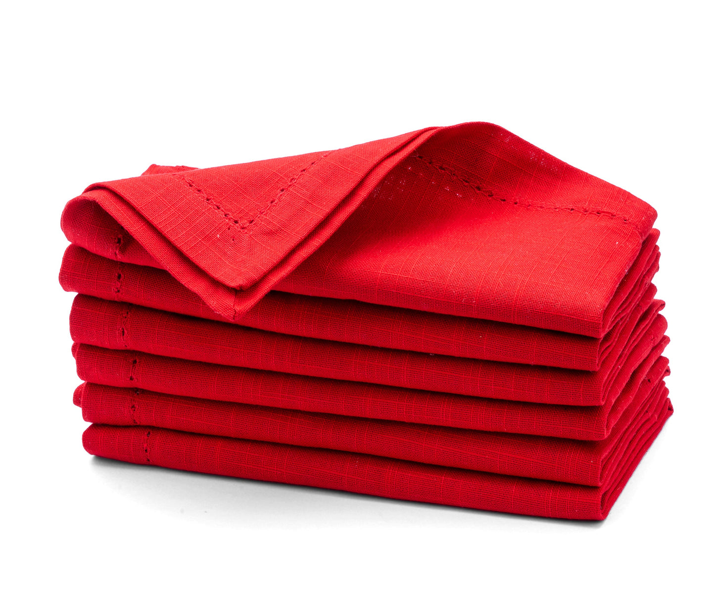 Cotton Dinner Napkins - Hemstitched Cloth Napkins