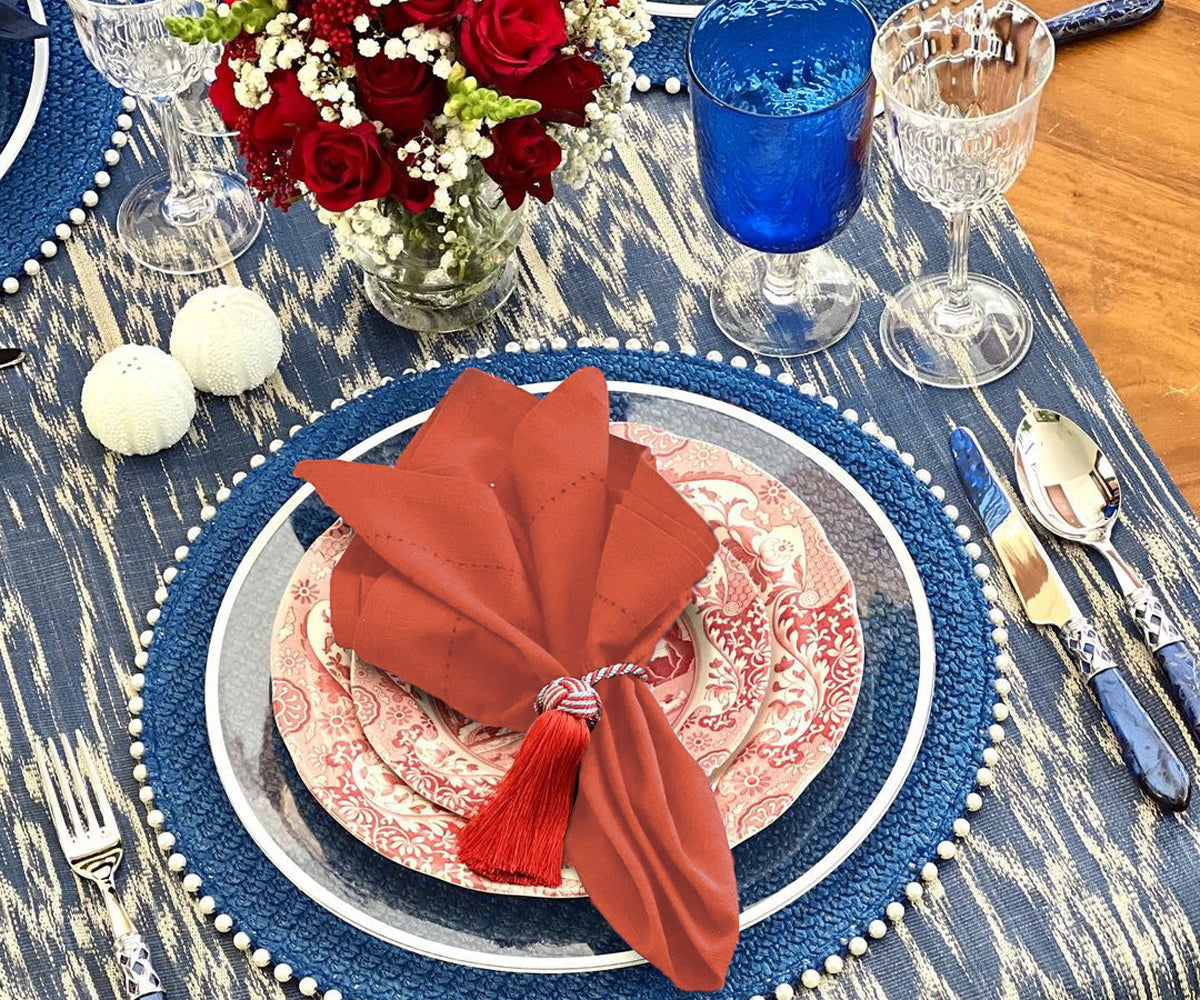 Cotton Dinner Napkins - Hemstitched Cloth Napkins