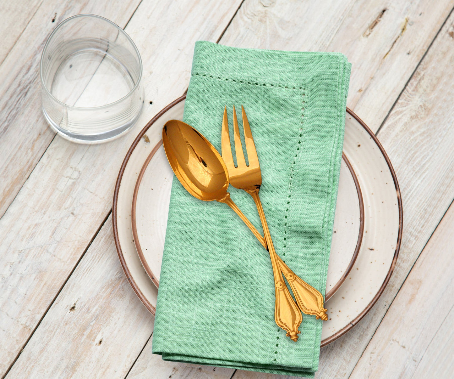 Cotton Dinner Napkins - Hemstitched Cloth Napkins