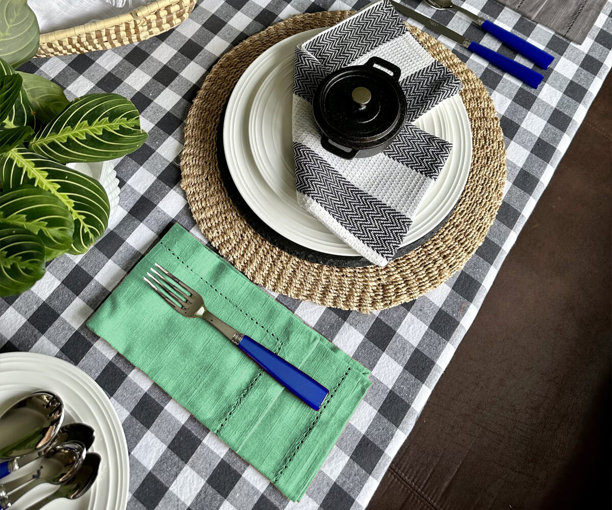 Cotton Dinner Napkins - Hemstitched Cloth Napkins