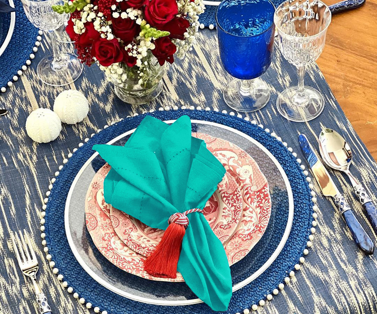 Cotton Dinner Napkins - Hemstitched Cloth Napkins