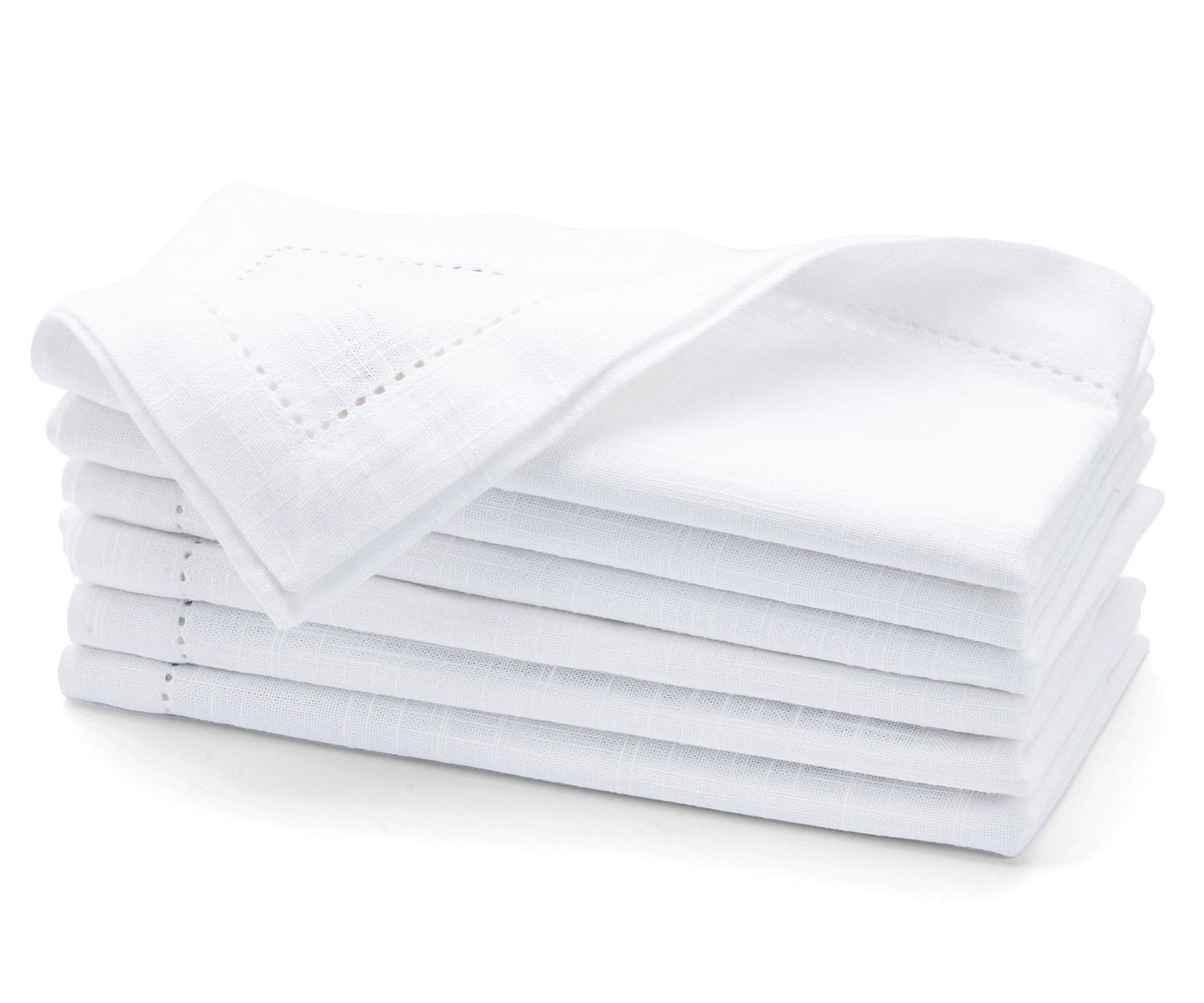 Cotton Dinner Napkins - Hemstitched Cloth Napkins