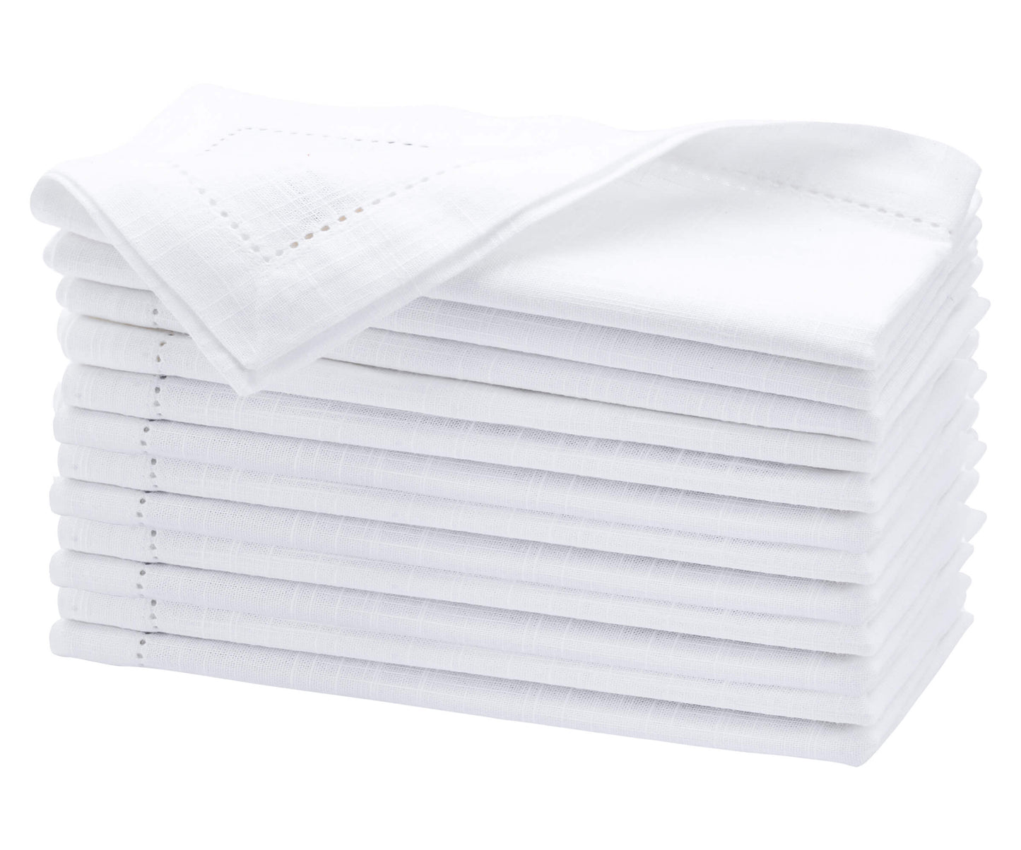 Cotton Dinner Napkins - Hemstitched Cloth Napkins
