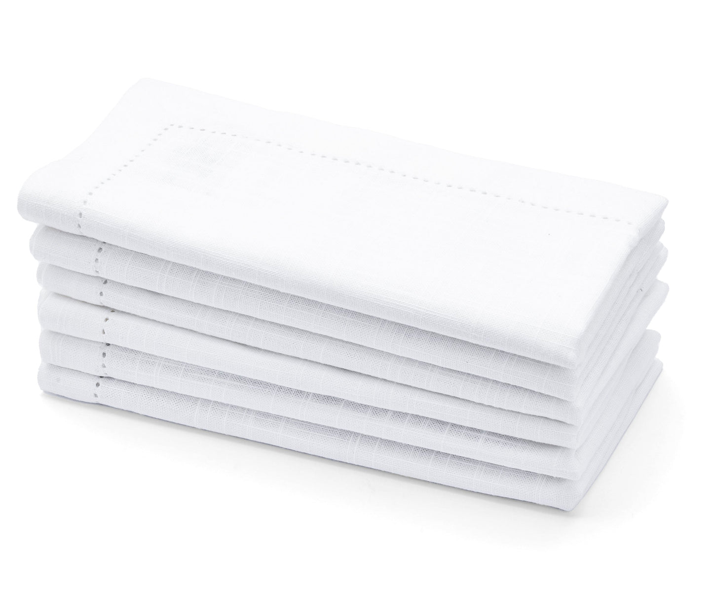 Cotton Dinner Napkins - Hemstitched Cloth Napkins