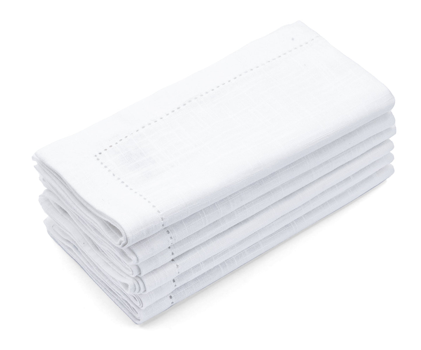 Cotton Dinner Napkins - Hemstitched Cloth Napkins