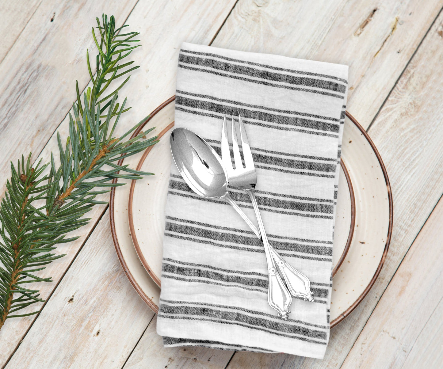 Homestead Stripe Linen Napkins - Set of 4