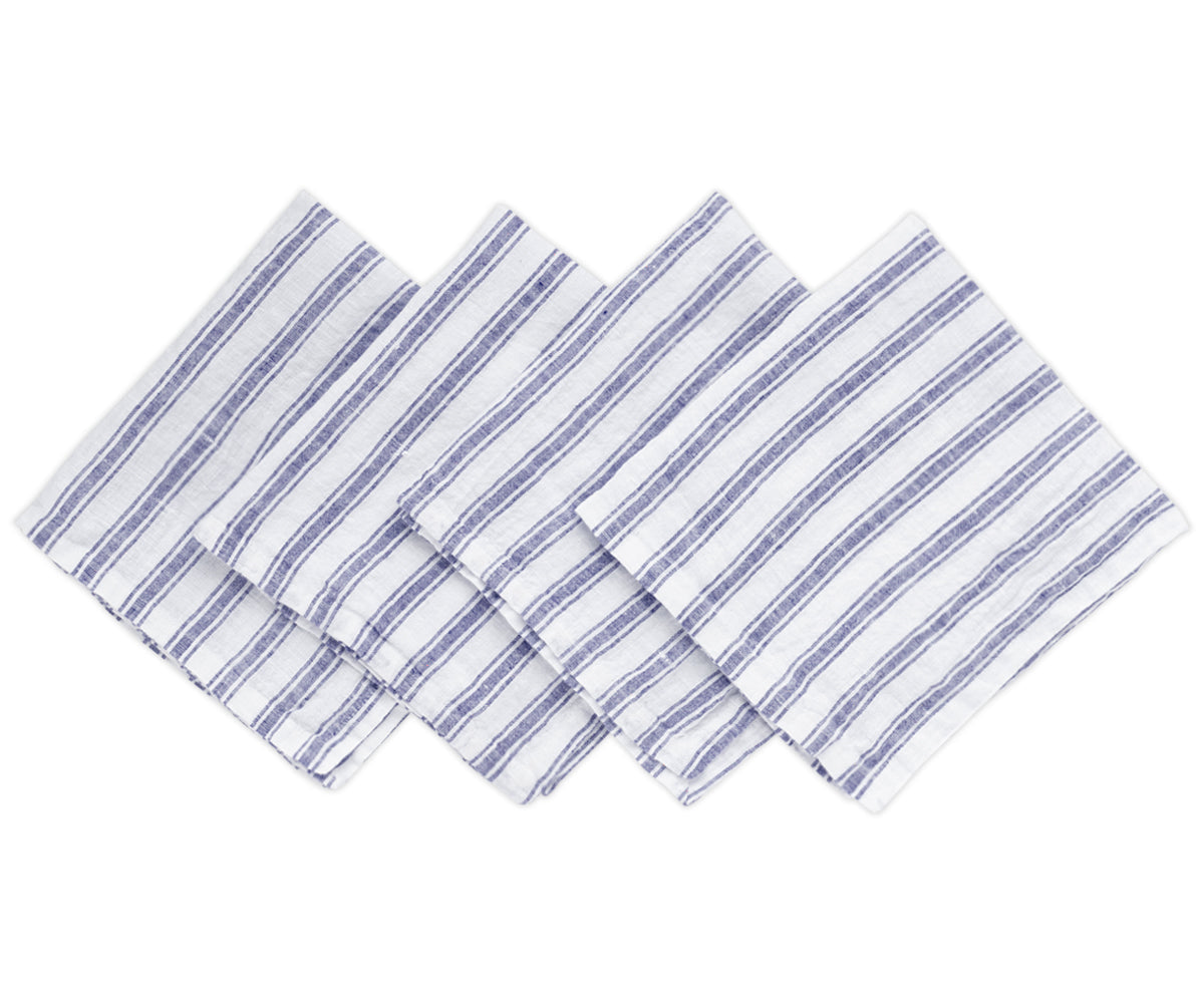 Homestead Stripe Linen Napkins - Set of 4