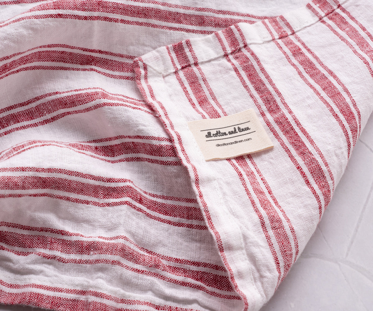 Homestead Stripe Linen Napkins - Set of 4