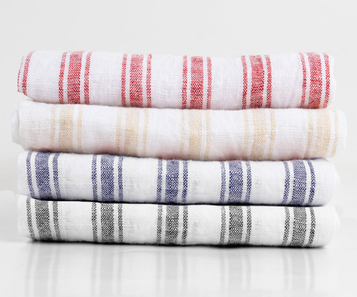 Homestead Stripe Linen Napkins - Set of 4