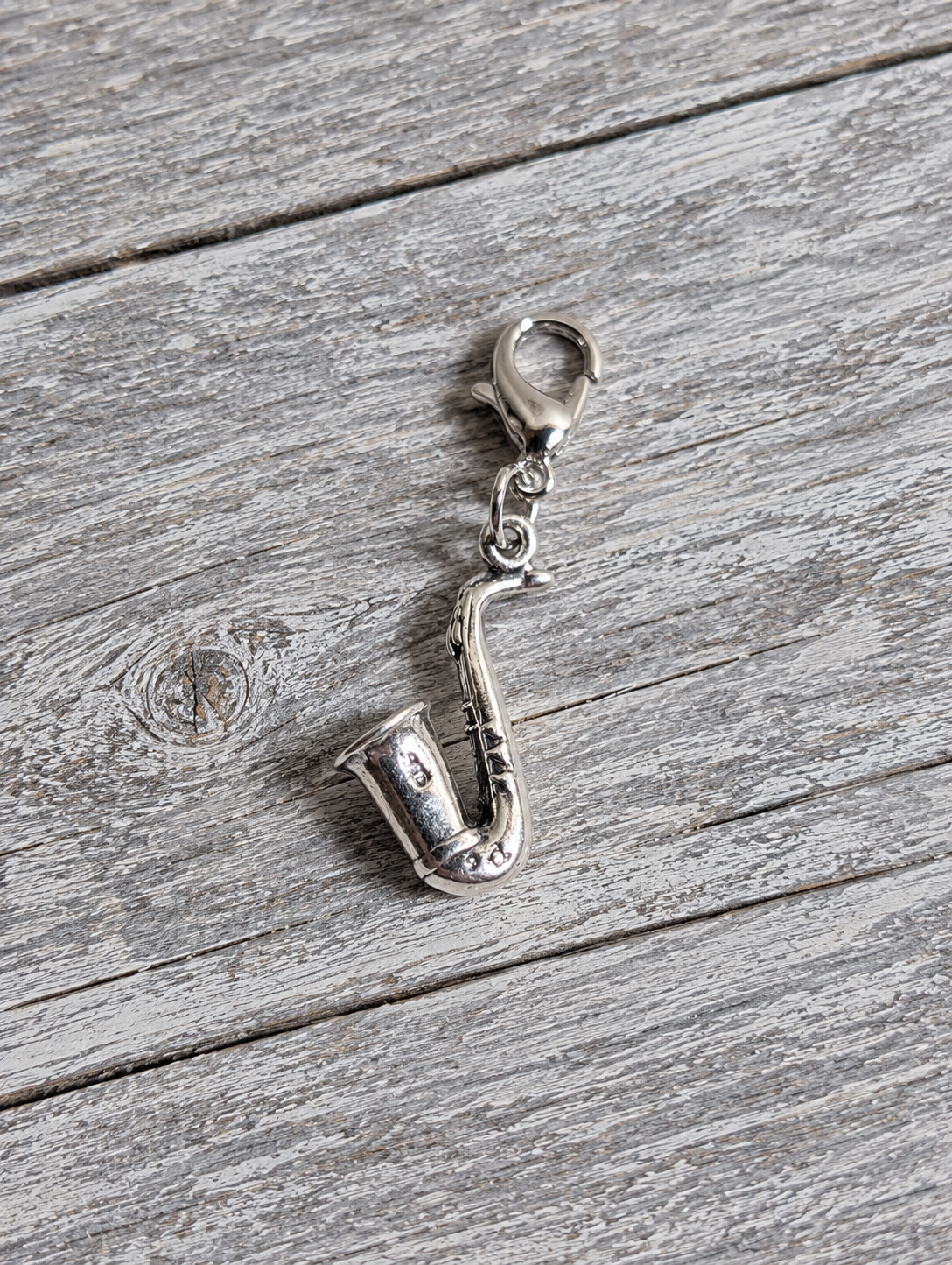 Handcrafted Saxophone Musical Instrument Charm Sterling Silver