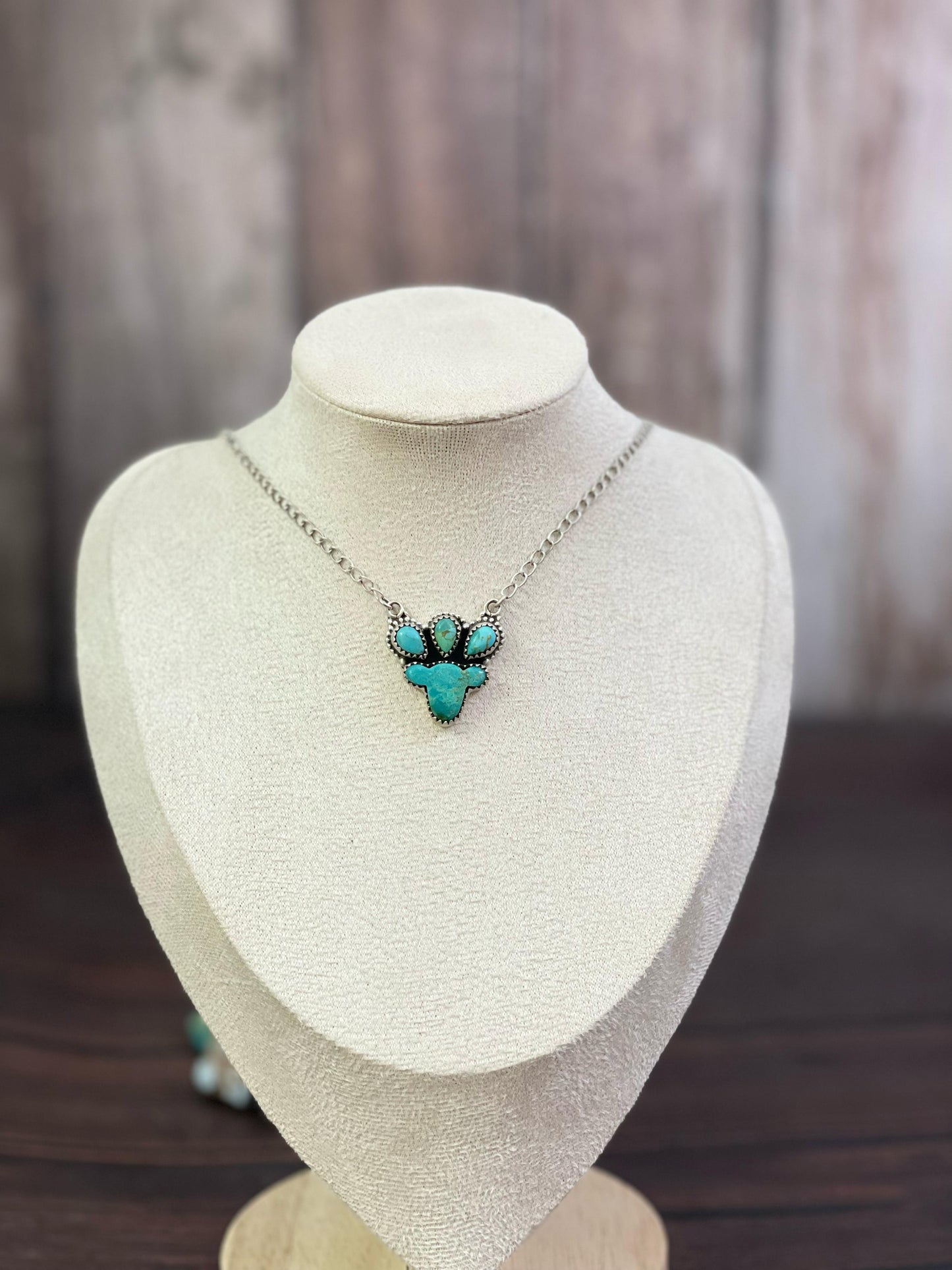 Handmade Sterling Silver Golden Ice Blue, Dahlia Rose, Purple Mojave, Kingman, Wild Horse Necklace, Signed Nizhoni