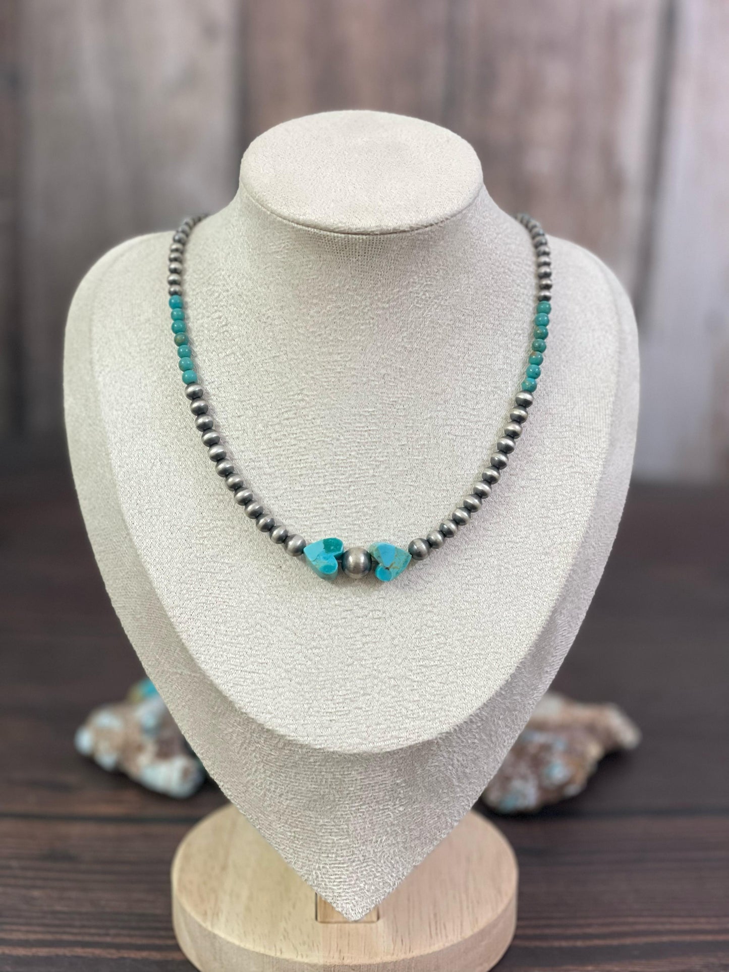 Handmade Sterling Silver Honey Dahlia, Kingman, Red Rose Dahlia, Cotton Candy, Golden Ice Blue, White Buffalo Necklace, Signed Nizhoni