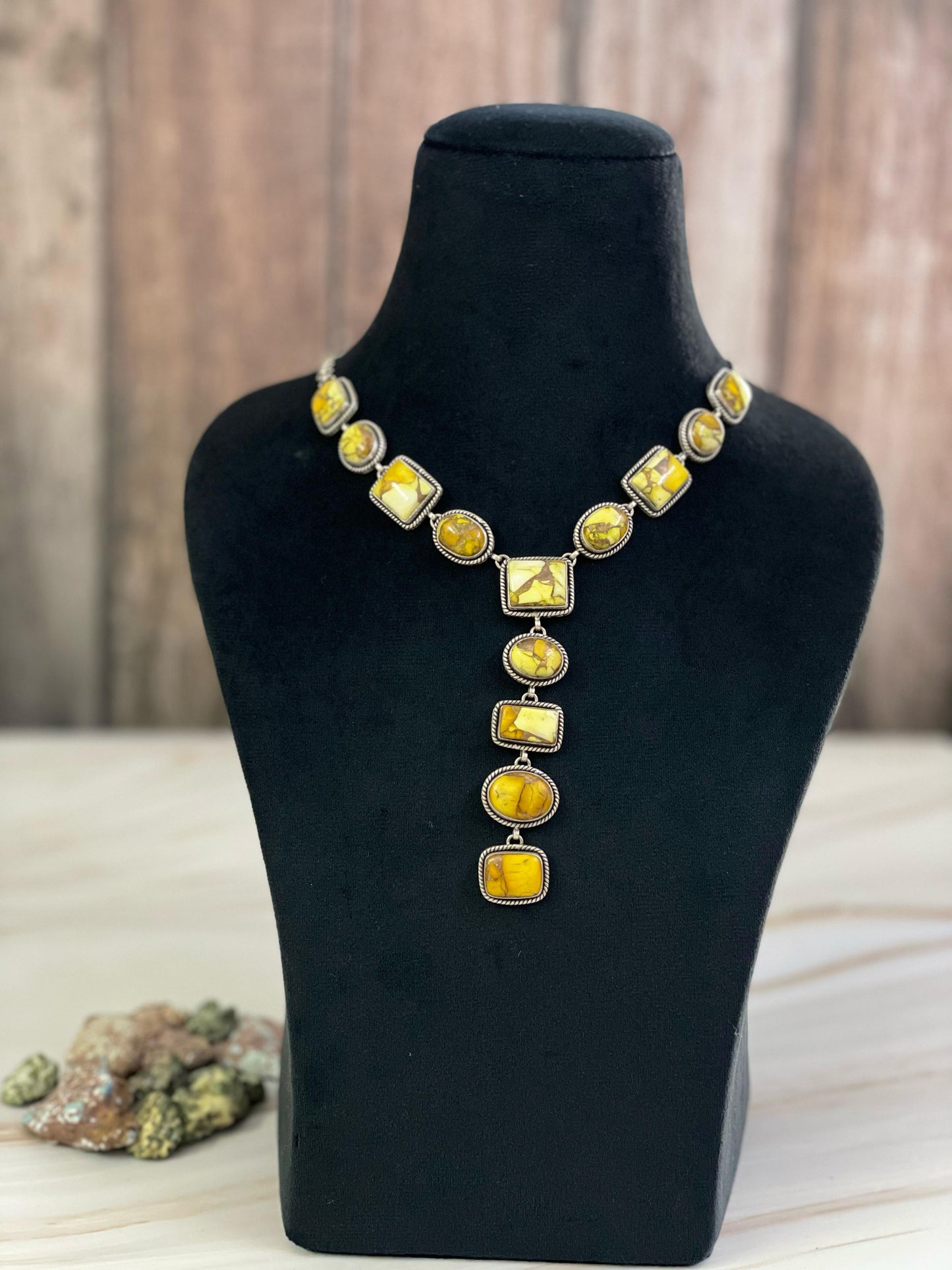 Handmade Sterling Silver Honey Dahlia Necklace, Signed Nizhoni