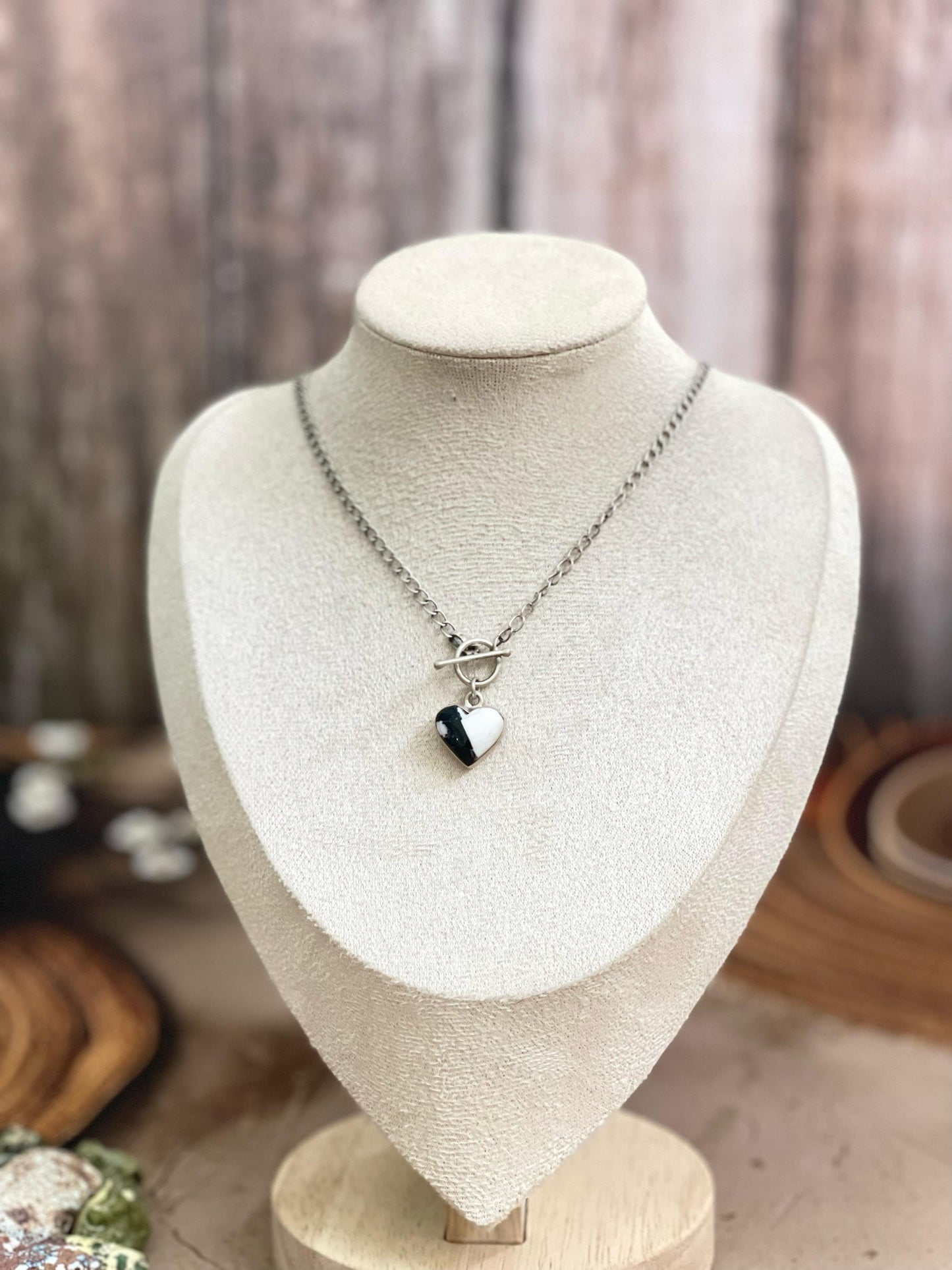 Handmade Sterling Silver Multi Stone Necklace with Signed Nizhoni