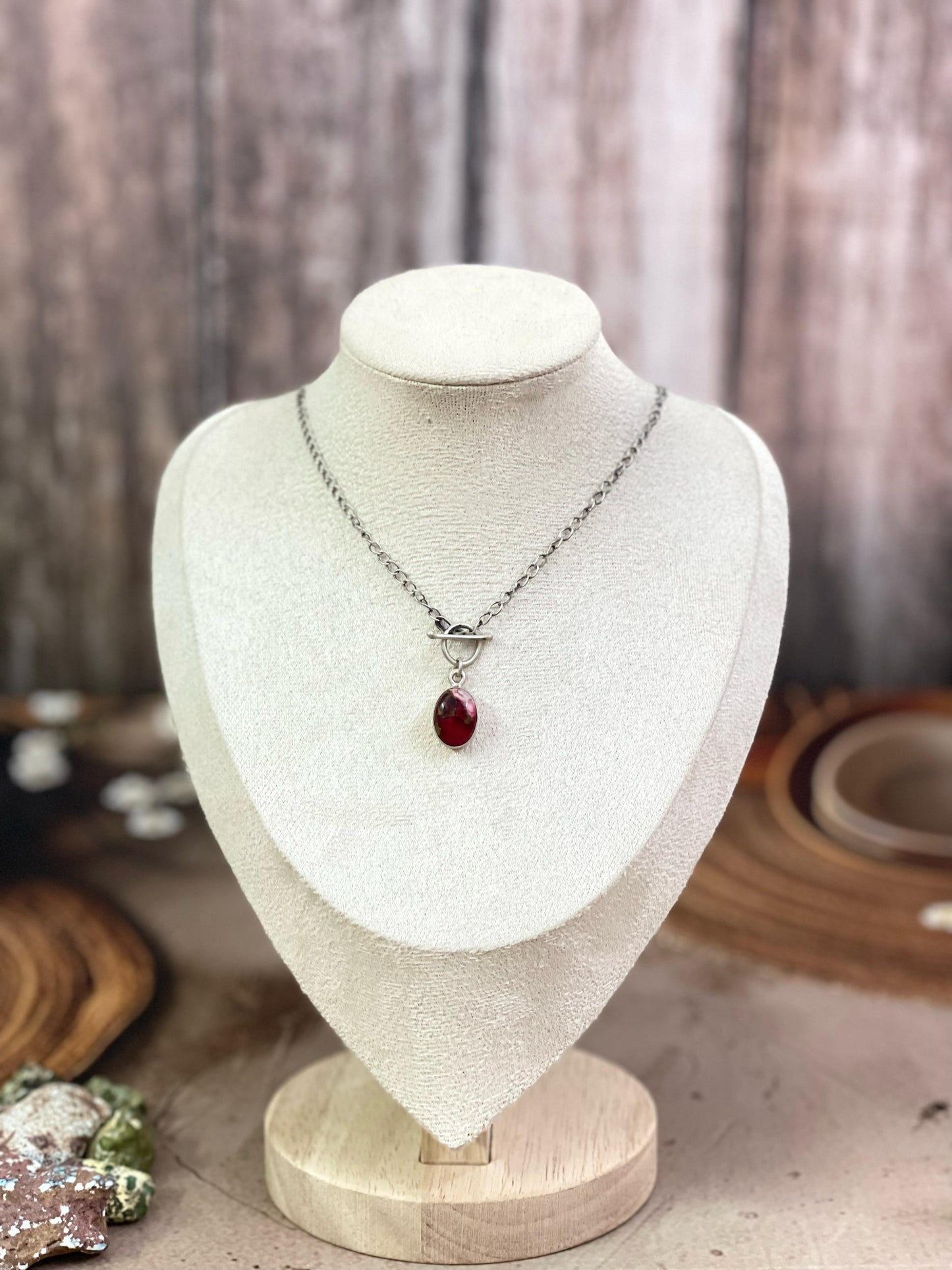 Handmade Sterling Silver Multi Stone Necklace with Signed Nizhoni