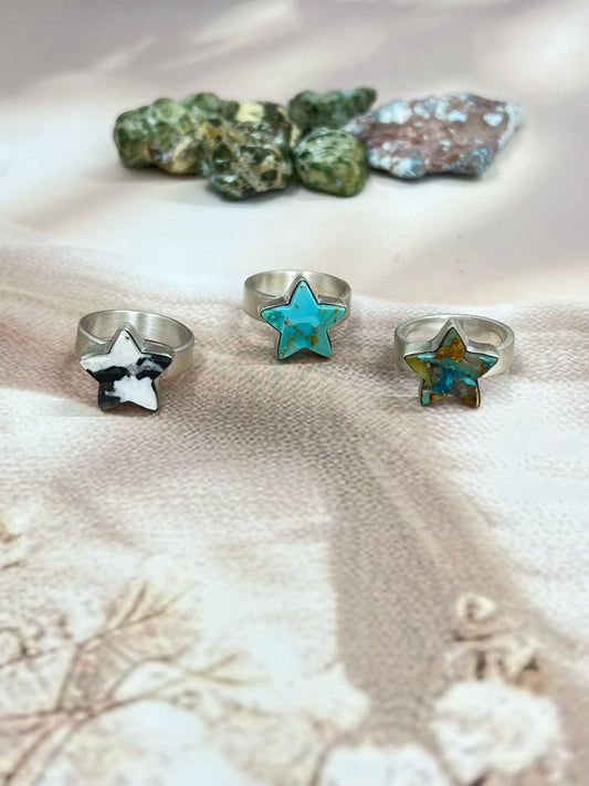 Handmade Sterling Silver Multi Stone Adjustable Ring With Signed Nizhoni