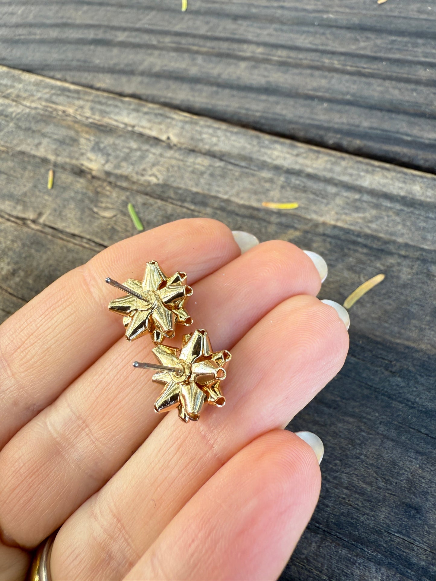 “The Golden Collection” Handmade Christmas BOW Gold Plated Earrings