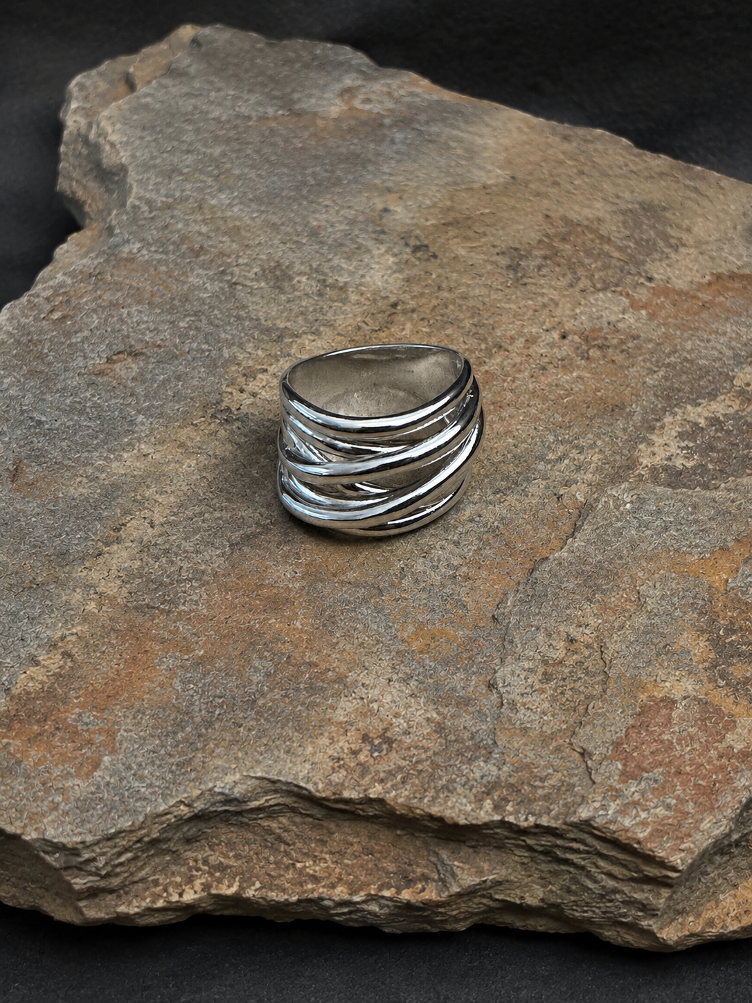 Sterling Silver Layered Stacking Ring