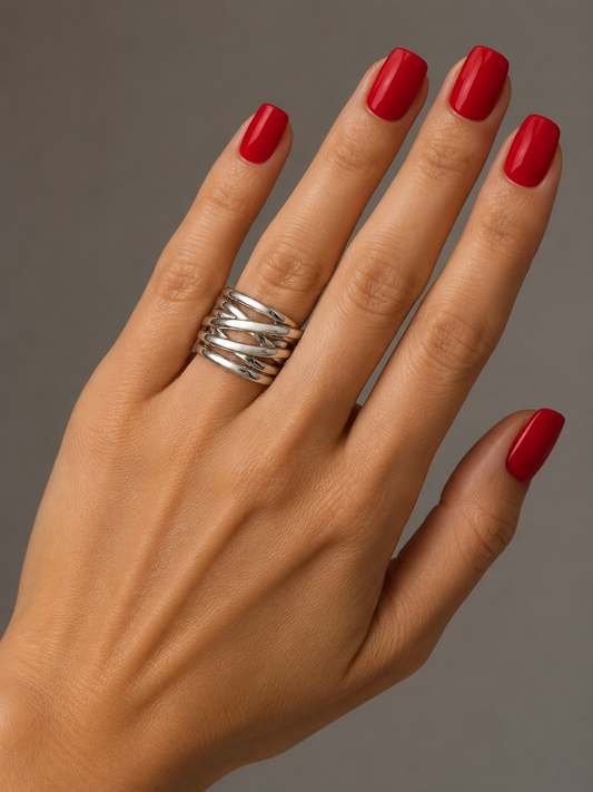 Sterling Silver Layered Stacking Ring