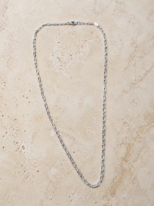 3mm Paperclip Chain 20” Necklace