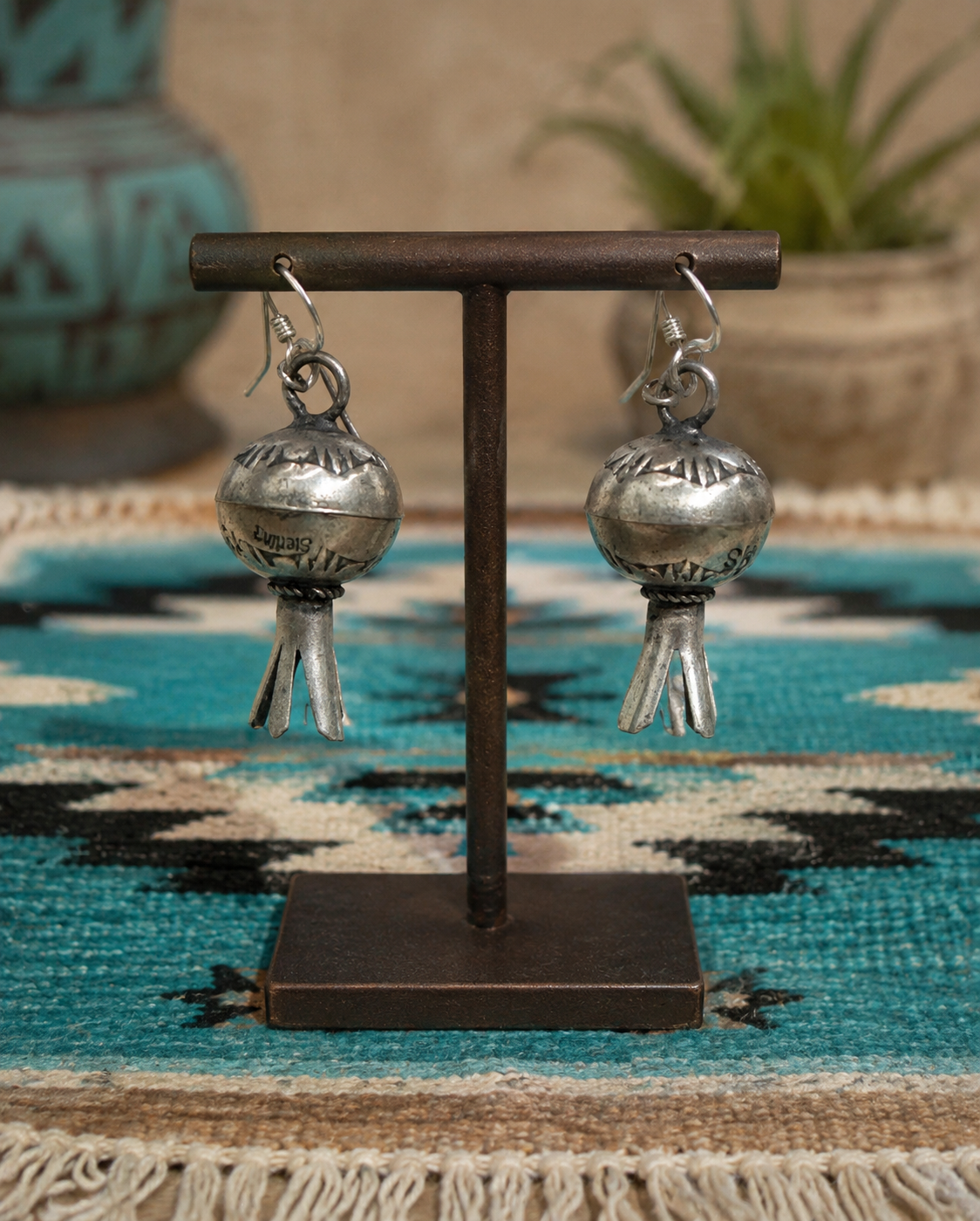 Handcrafted Sterling Silver Blossom Dangles