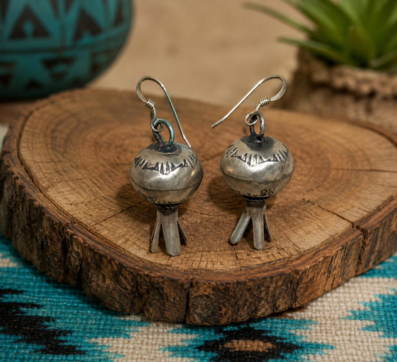 Handcrafted Sterling Silver Blossom Dangles