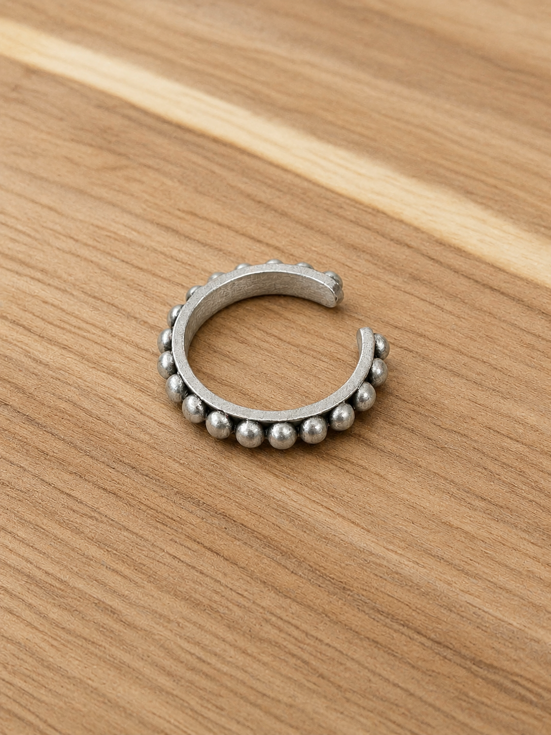 Beautiful Handmade 3mm Brushed Sterling Silver Adjustable Ring
