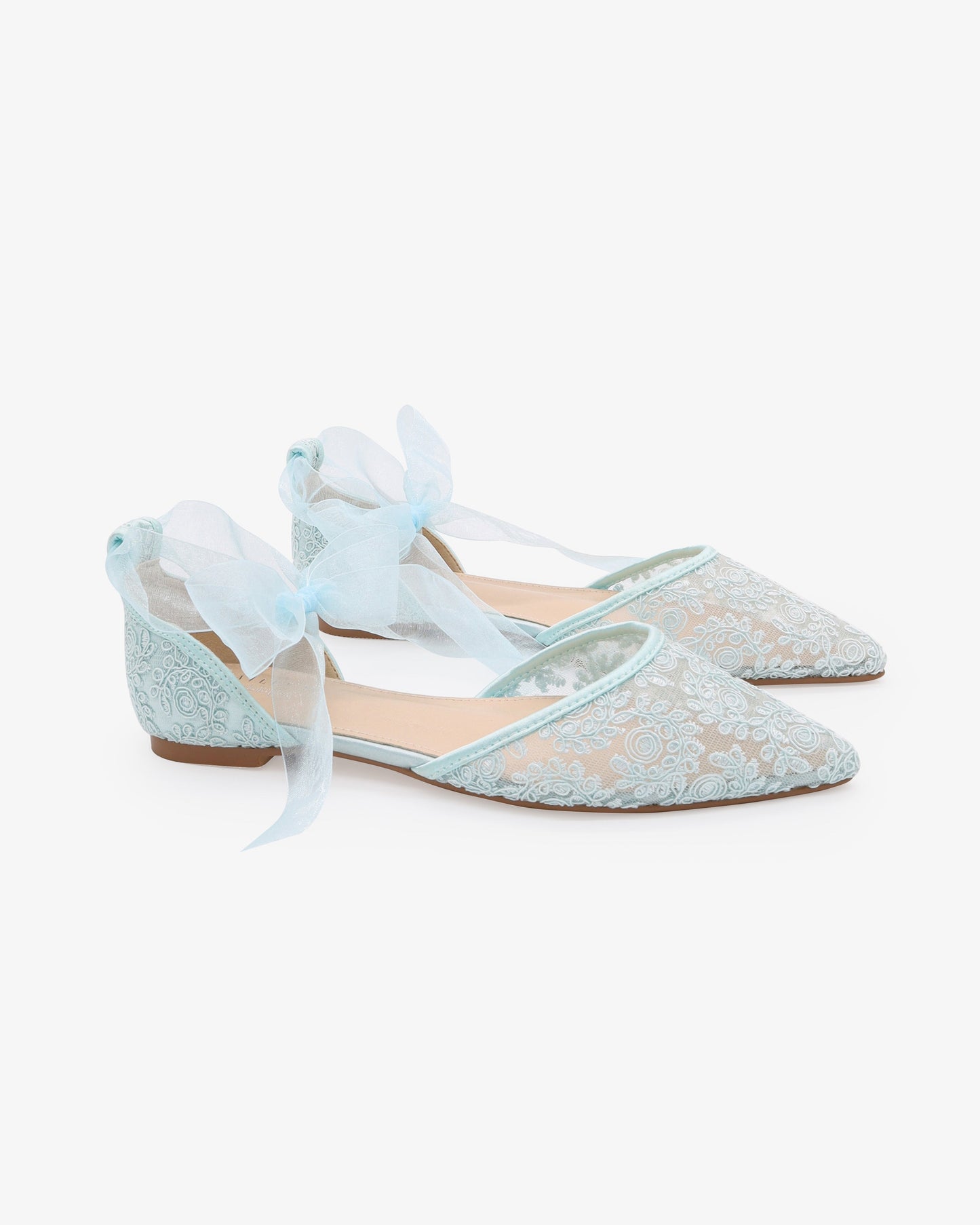 Crochet Lace Pointy Toe with Ankle Tie or Ballerina Lace Up