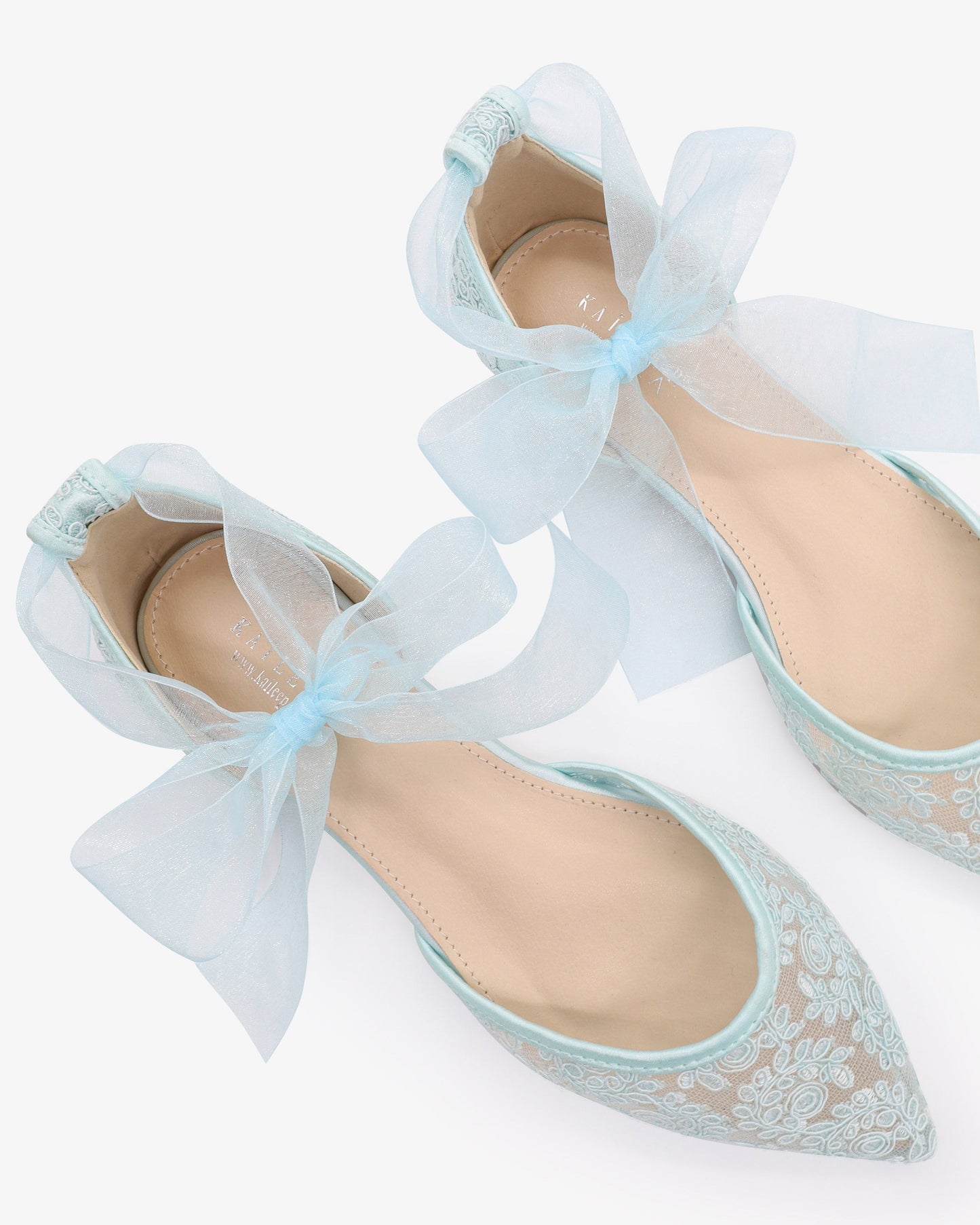 Crochet Lace Pointy Toe with Ankle Tie or Ballerina Lace Up