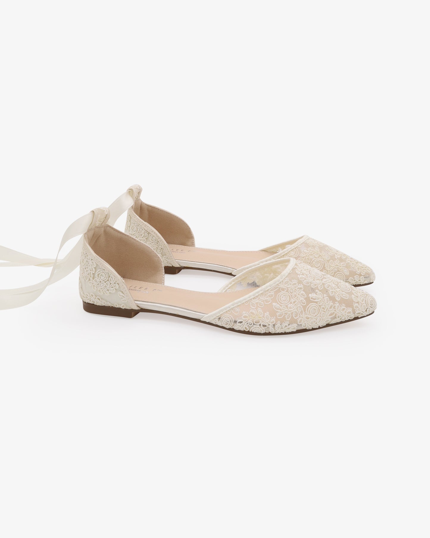 Crochet Lace Pointy Toe with Ankle Tie or Ballerina Lace Up