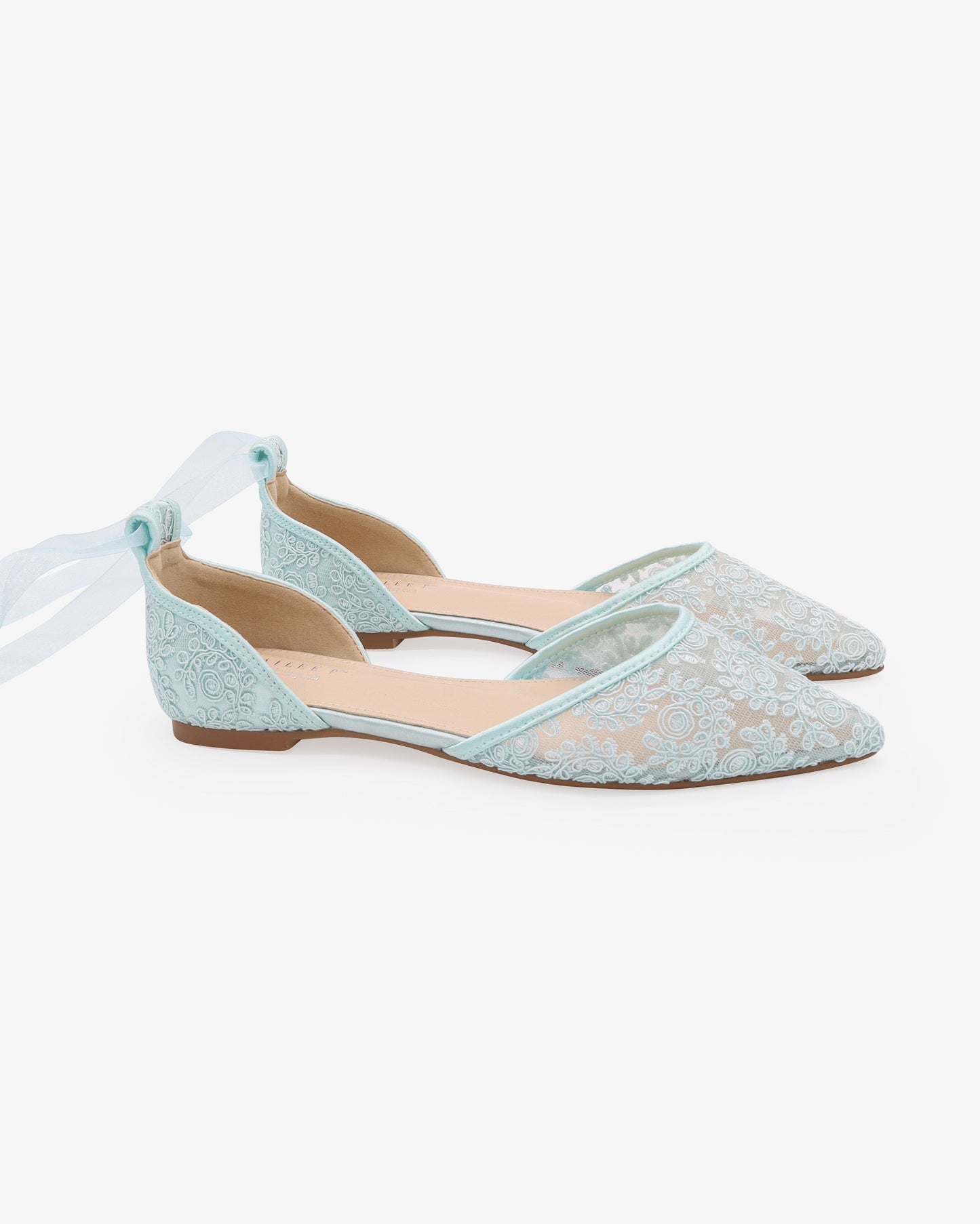 Crochet Lace Pointy Toe with Ankle Tie or Ballerina Lace Up