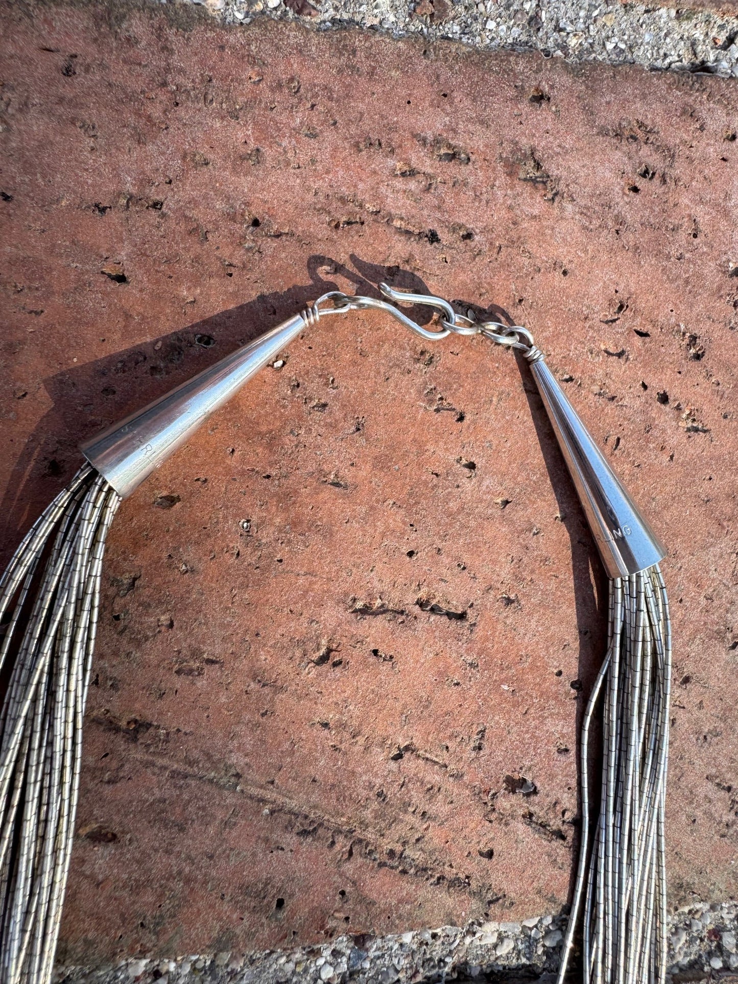 Handmade Liquid Silver Sterling Silver 30 Strand Necklace 30"