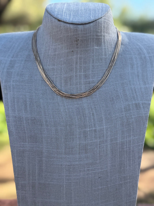 Handmade Liquid Gold 10 Strand Necklace 16"