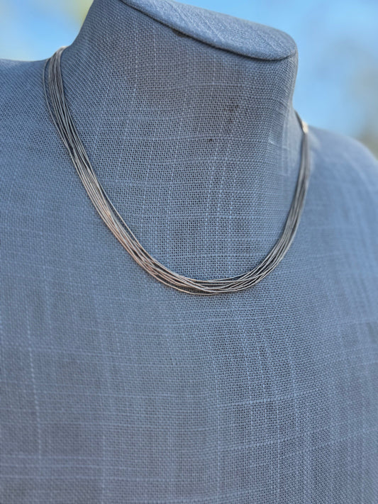 Handmade Liquid Gold 10 Strand Necklace 16"