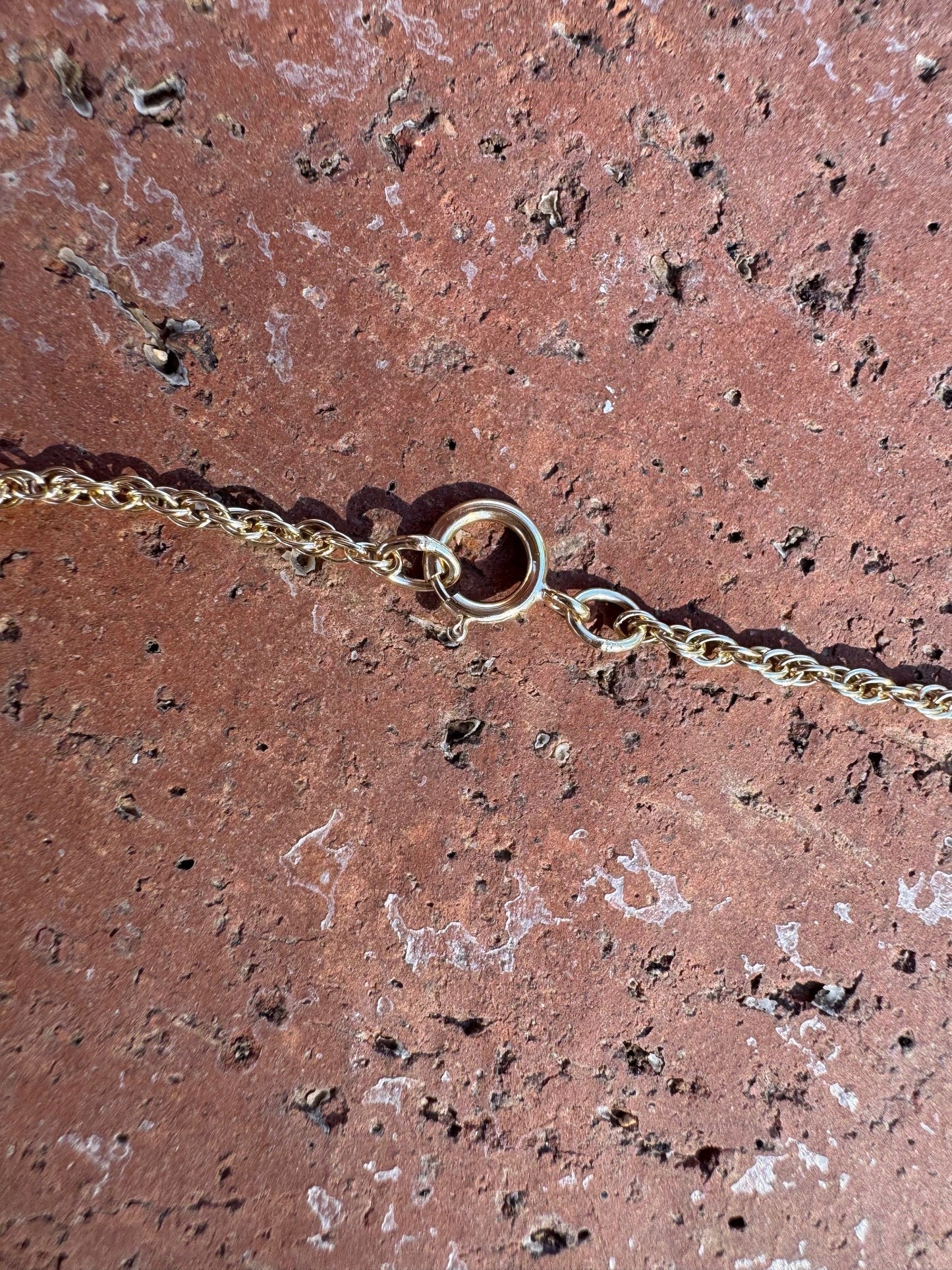 Handmade Gold Filled Over Sterling Silver & Multi Stone Inlay Pendant Necklace