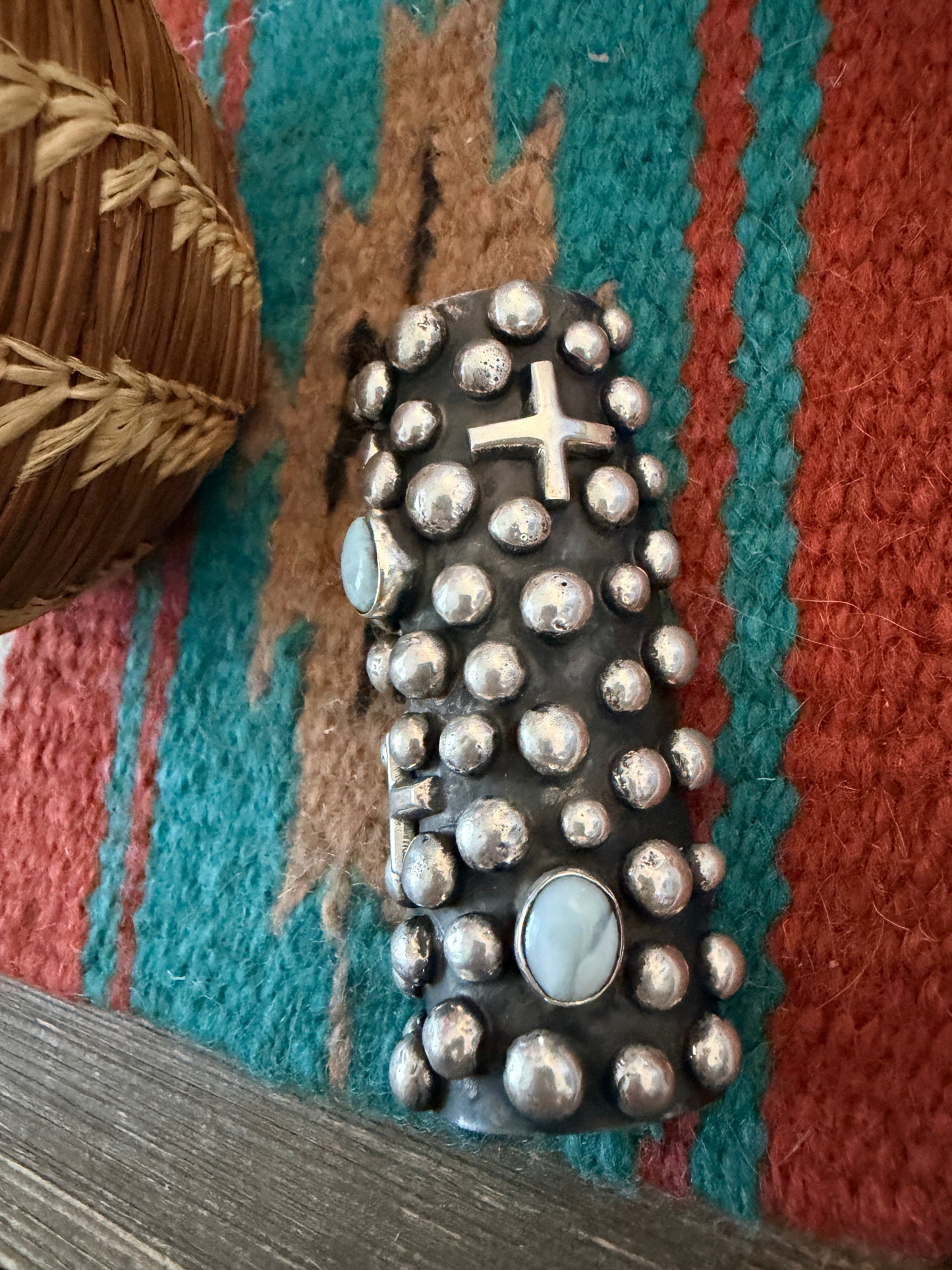 Handcrafted Larimar & Sterling Silver Hair Pin Barrette by Chimney Butte
