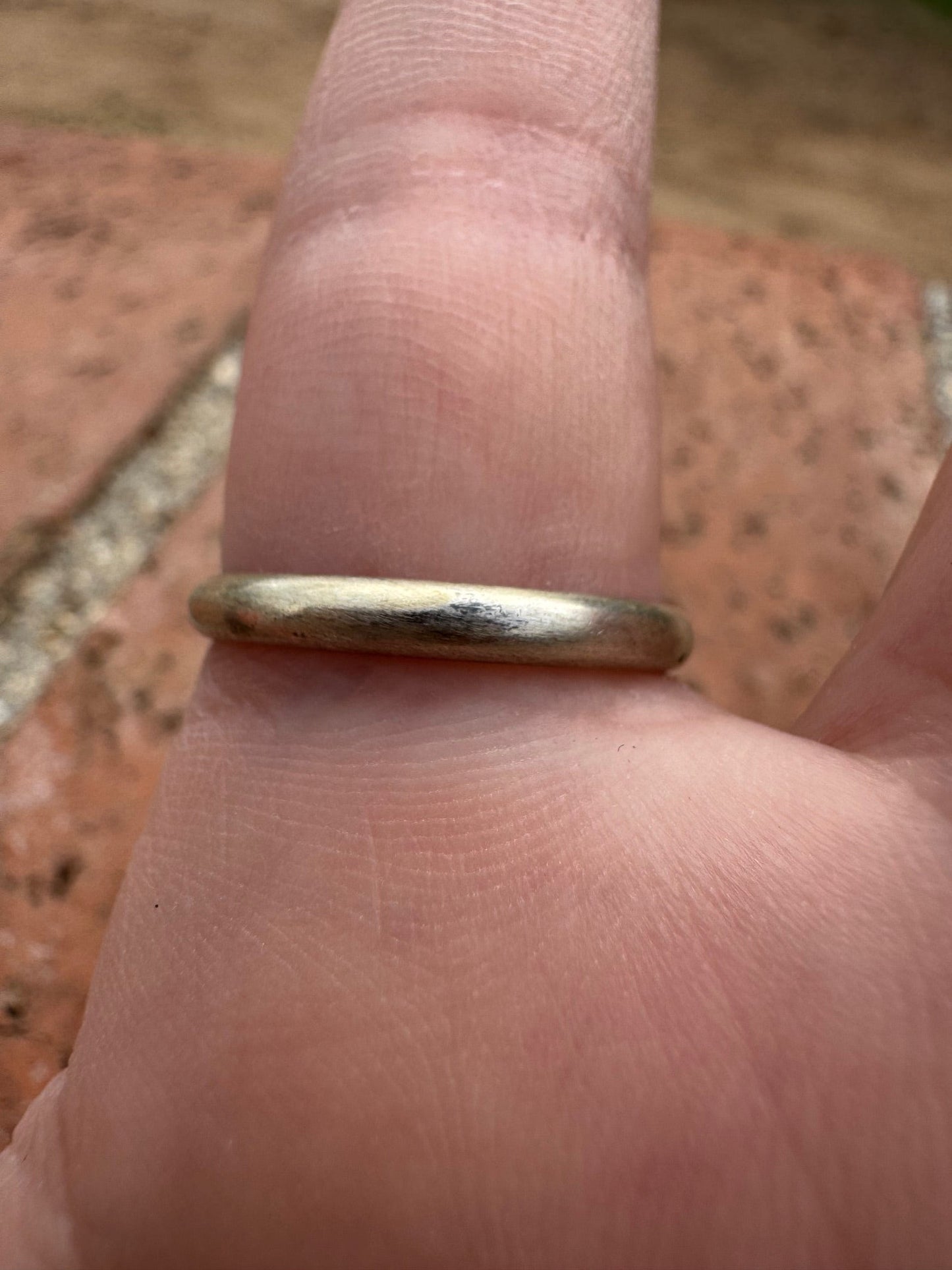 Handcrafted Golden Hills Turquoise & Sterling Silver Ring Size 8