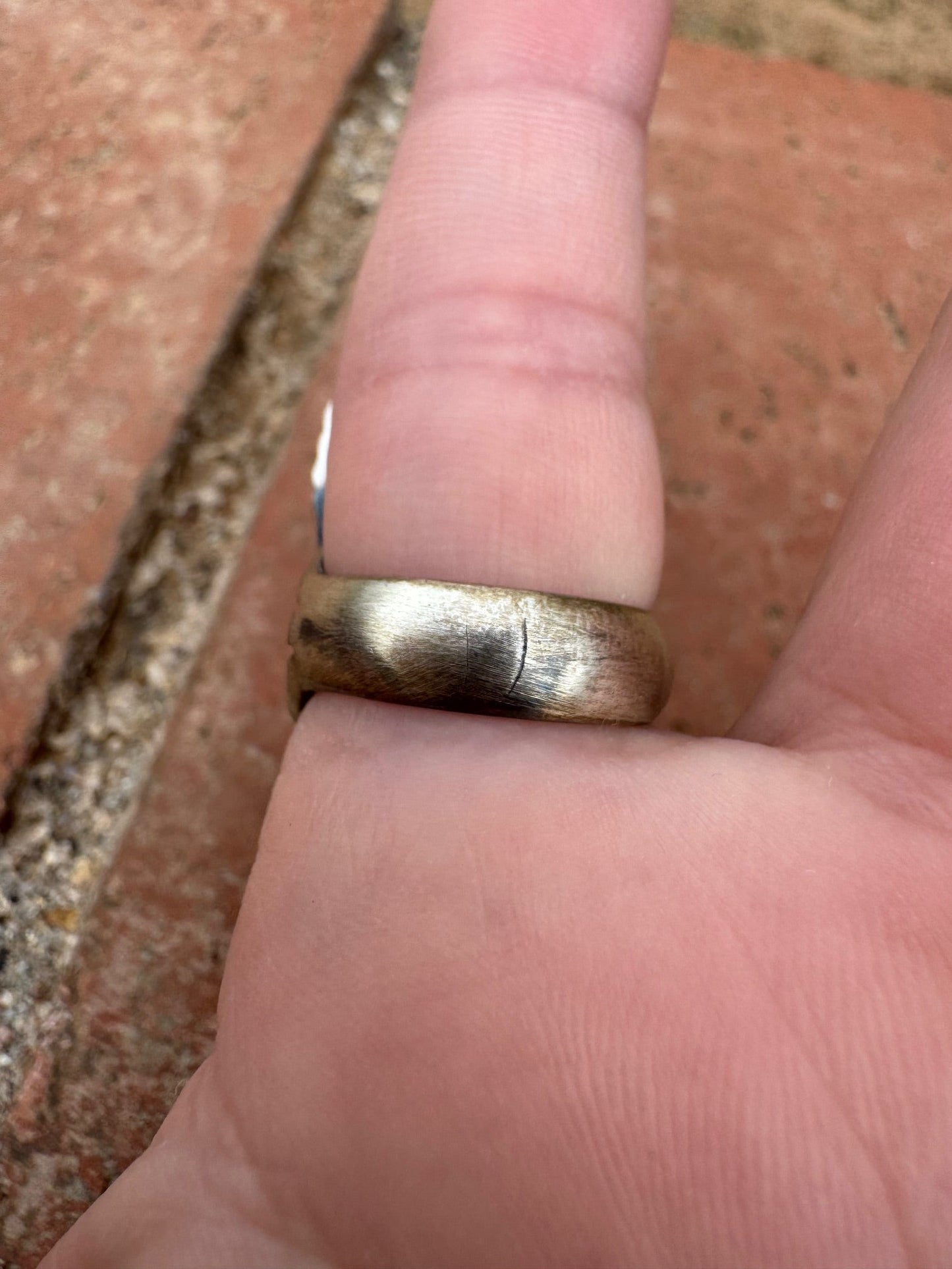 Handcrafted Golden Hills Turquoise & Sterling Silver Ring Size 6.75