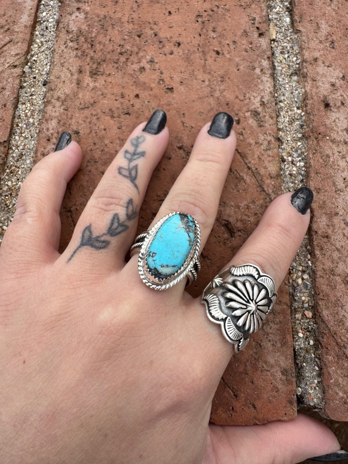 Handcrafted Oval Kingman Turquoise & Sterling Silver Ring