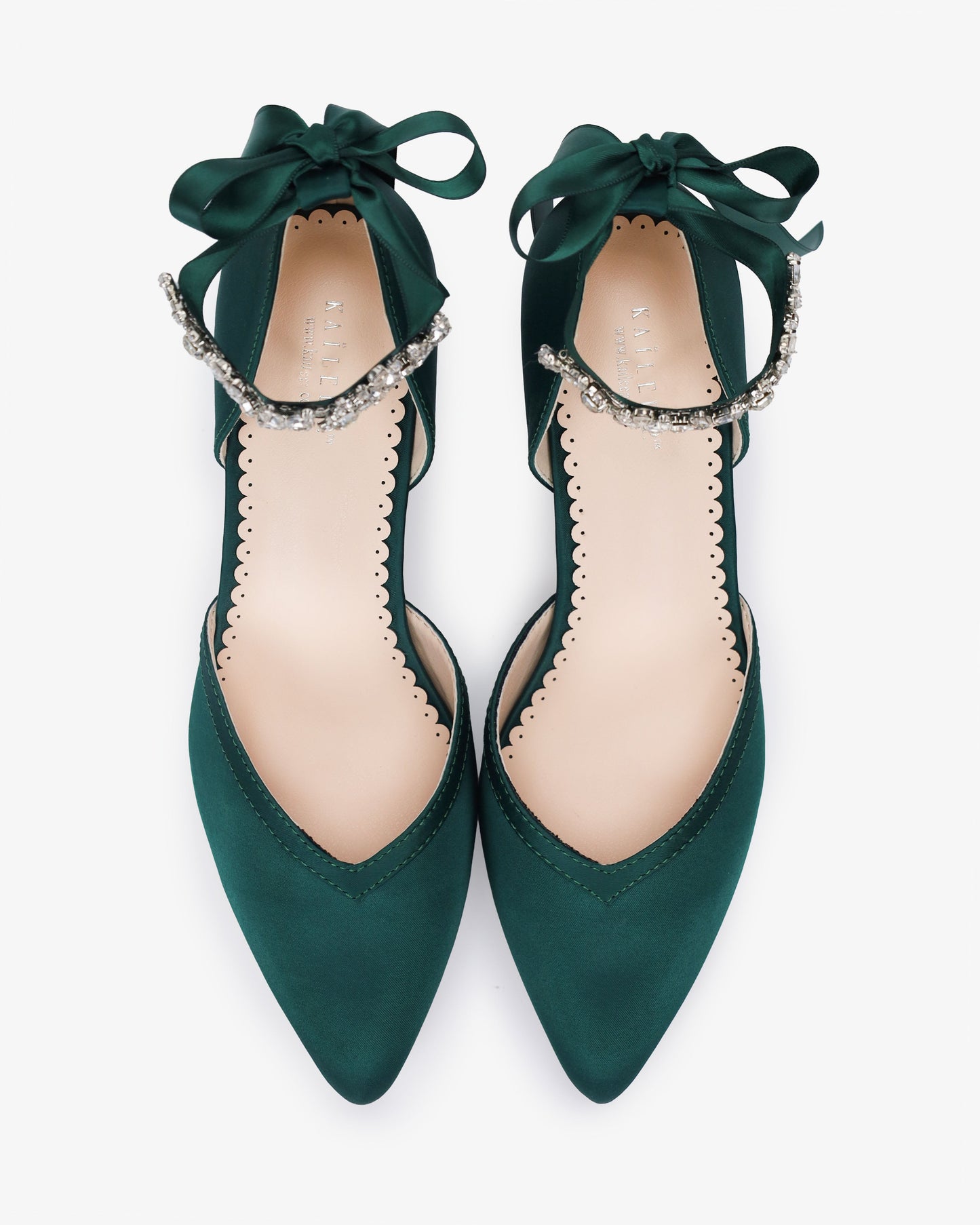 Satin Block Heels Evening Shoes with Floral Rhinestones Ankle Strap