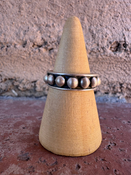 Handmade Brushed Sterling Silver 4mm Rocker Stacker Adjustable Band Ring