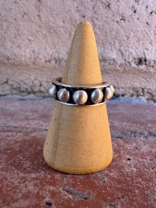 Handmade Brushed Sterling Silver 5mm Rocker Stacker Adjustable Band Ring