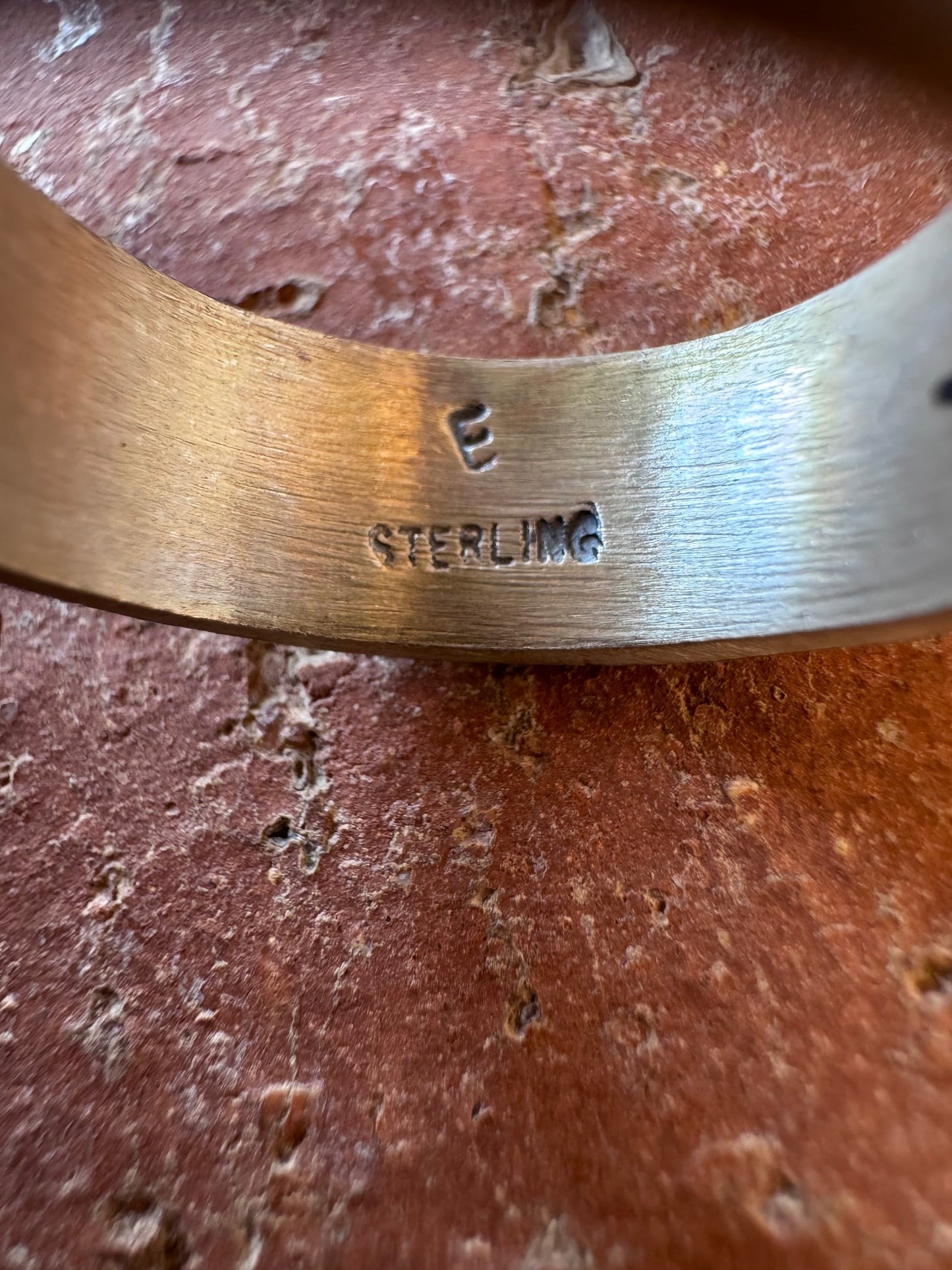 Handcrafted Sterling Silver Hand-stamped Ring Band size 6