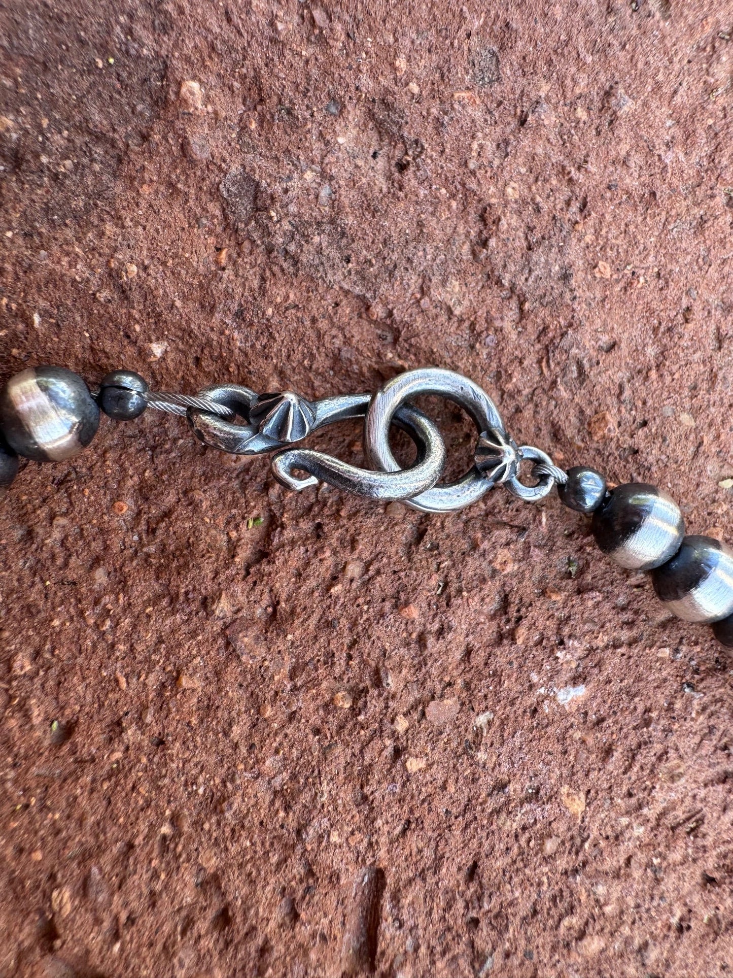 Handcrafted Sterling Silver & Pink Dream Mojave 6mm Beaded Necklace