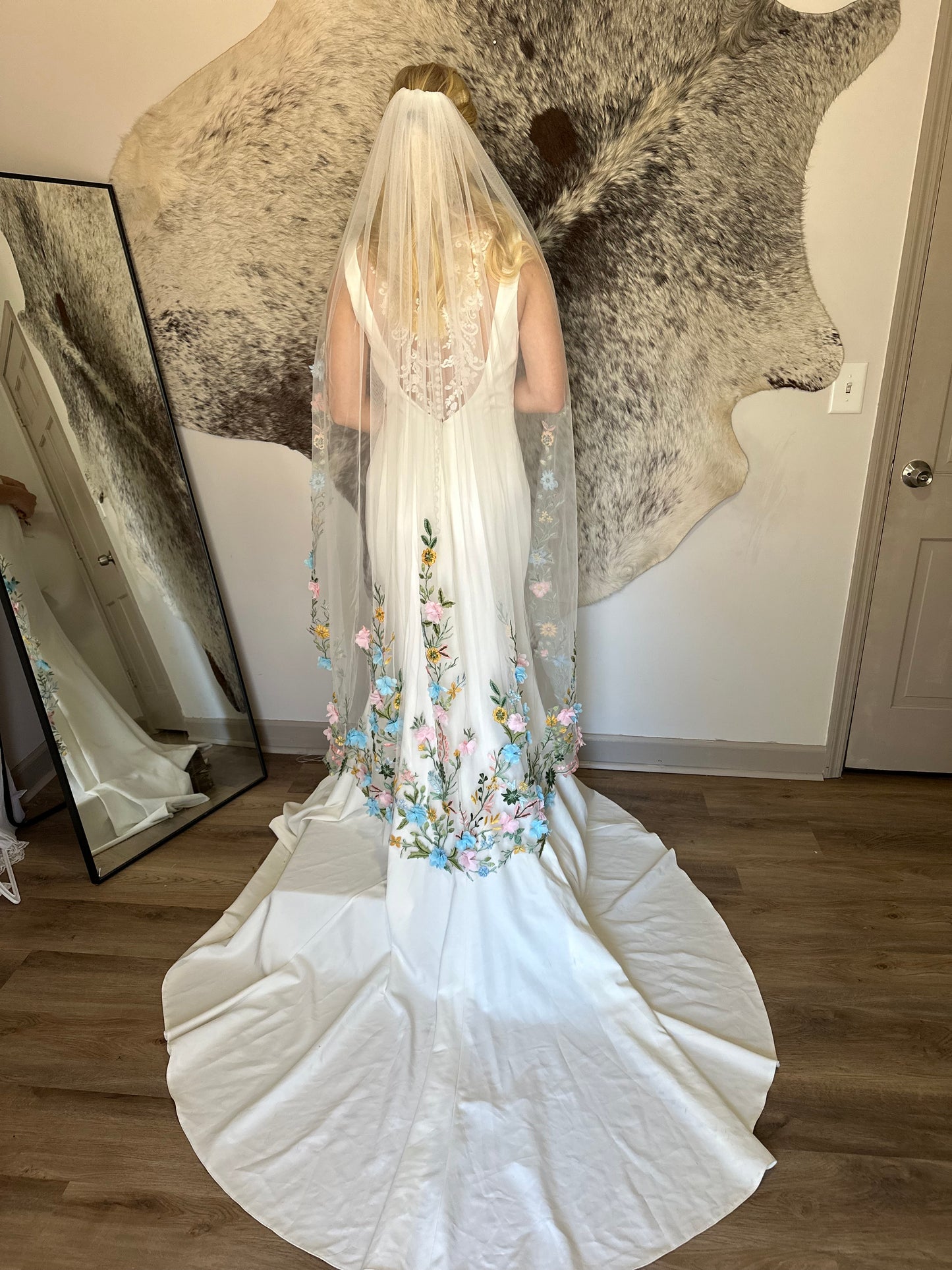 The Josephine, Floral Wedding Veil