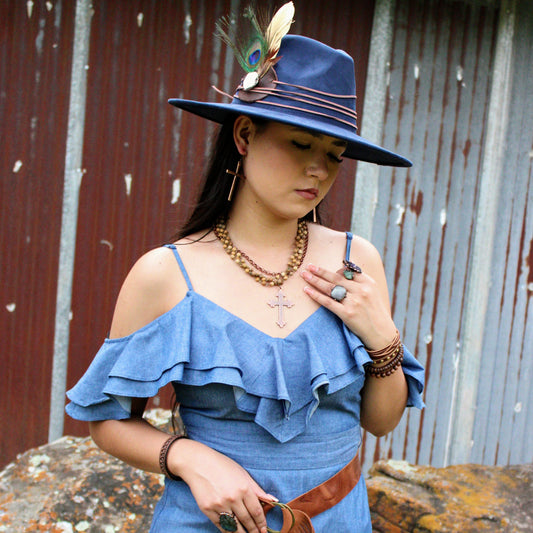 Copper Cross Earrings 235Q