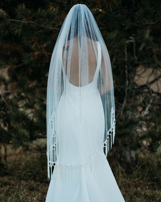 Boho Fringe Wedding Veil