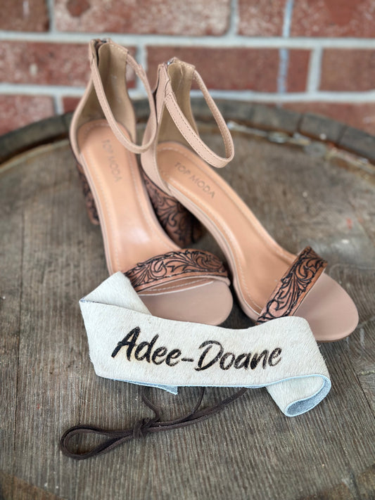 Custom Leather Tooled Heels
