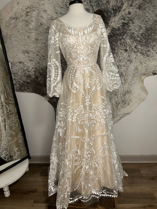 The Jane Gown-Custom Lace Wedding Dress